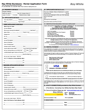 Ray White Rental Application Form Pdf Fill Online Printable 