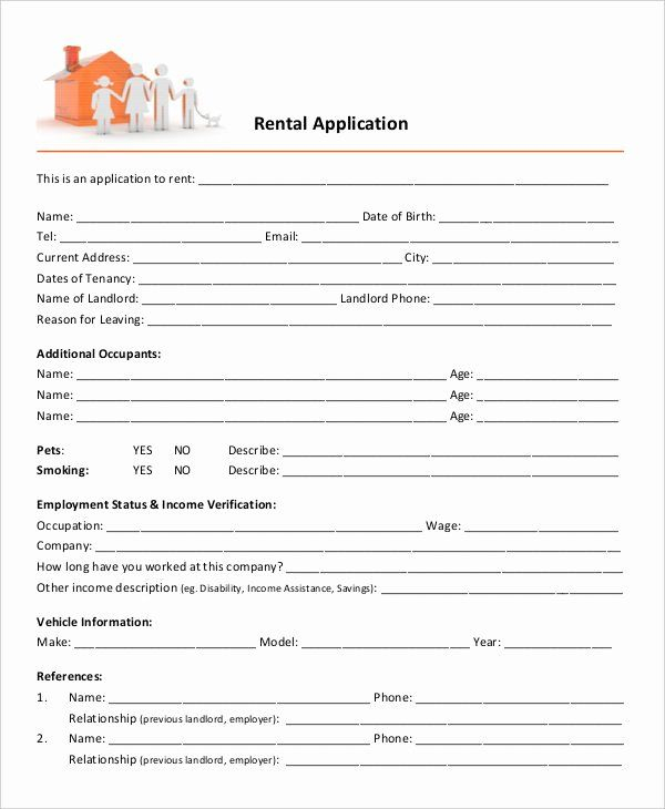 Rental Application Form Template Awesome 17 Printable Rental 