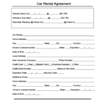 Sample Form For Car Rental And Lease Free Download