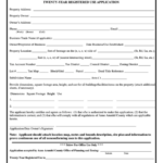 Twenty Year Registered Use Application Form Anne Arundel County