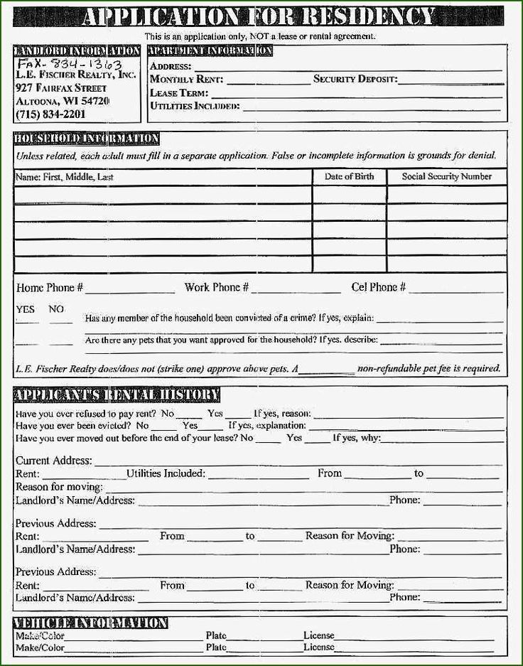 Unusual Free Rental Application Form Template You ll Want To Copy 